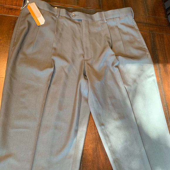 Savane Pants Savane Pleated Crosshatch Dress Pants Comfort429